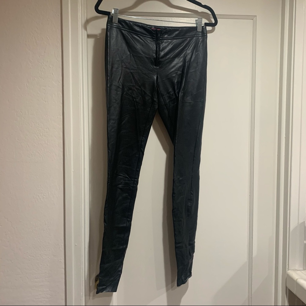 Alice + Olivia faux leather leggings black